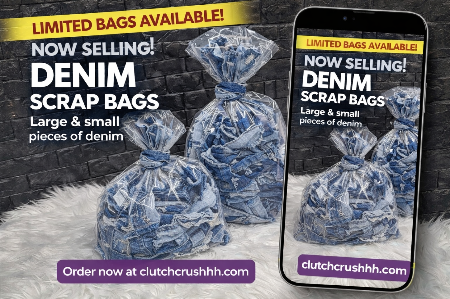 Denim Scrap Bags
