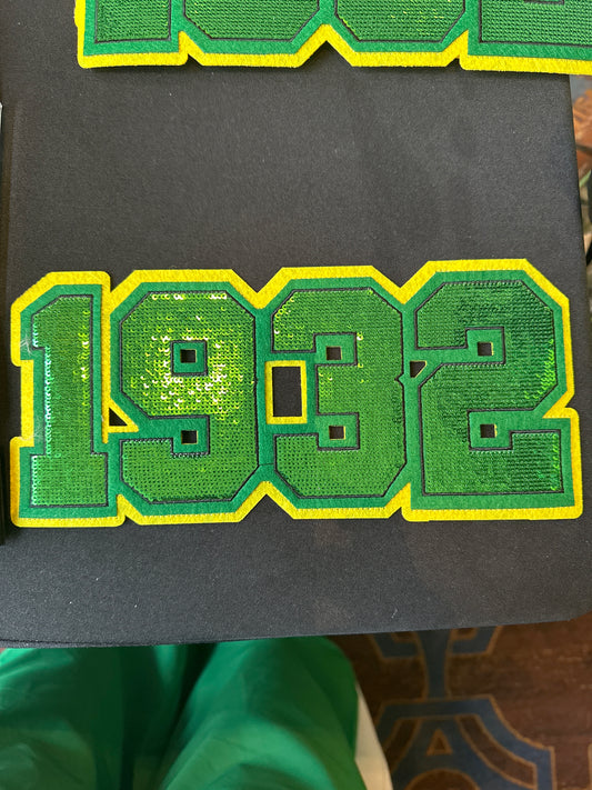 1932 Green Sequin Patch