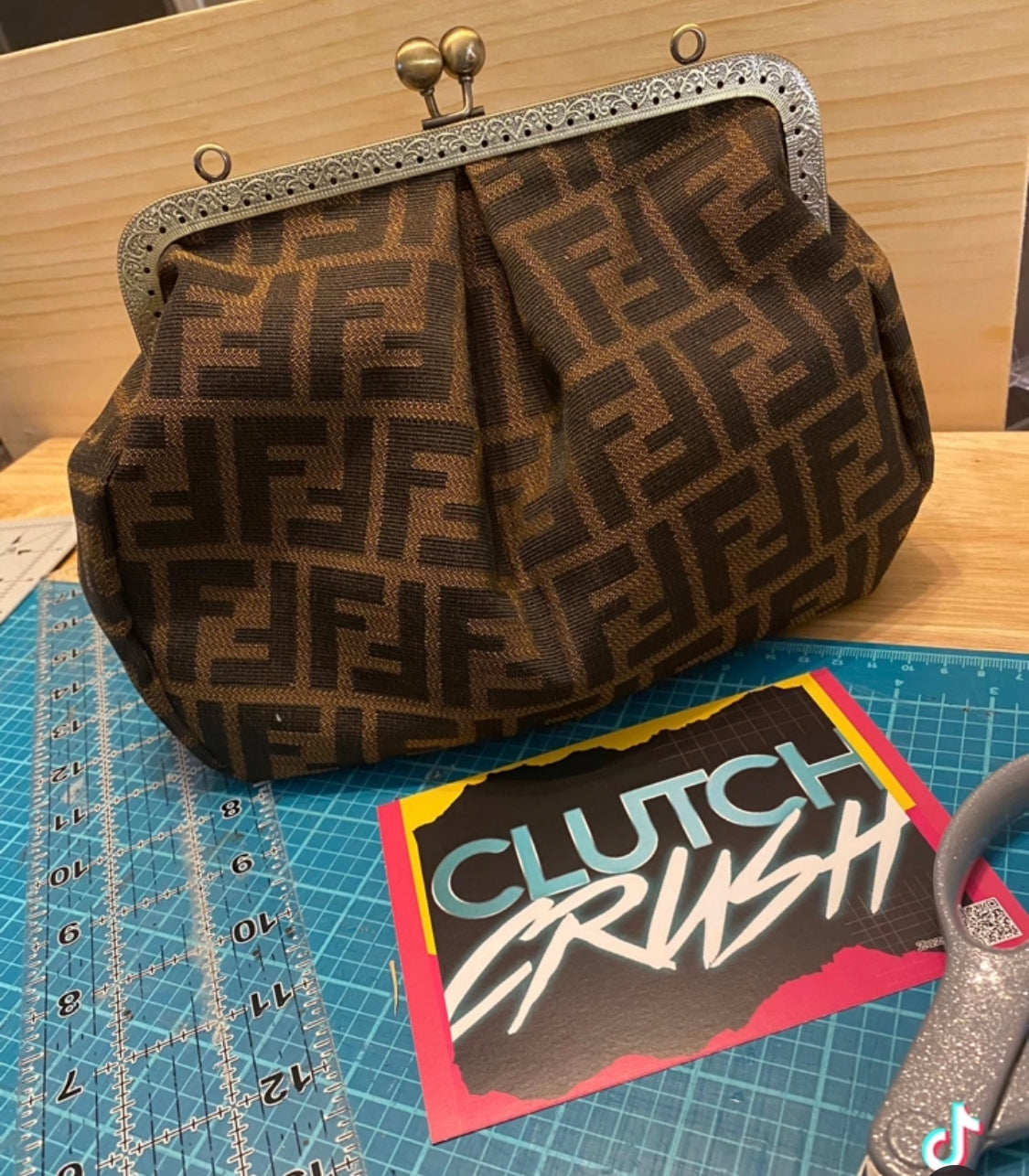 The Pouf Clutch w/ chain strap