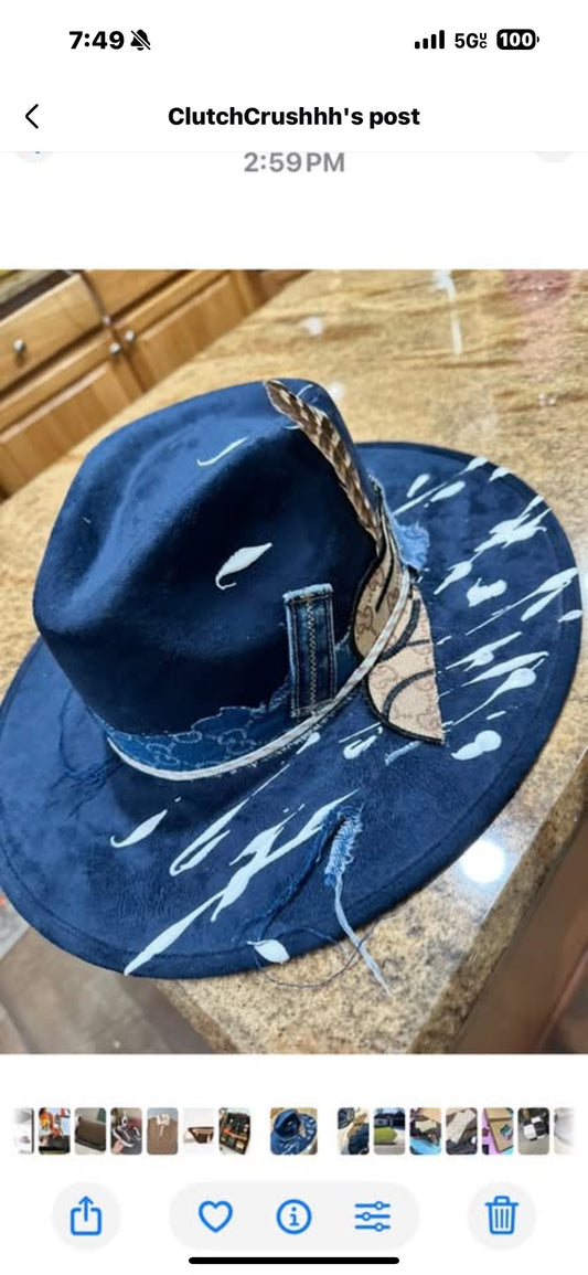 Navy Teddy Brim