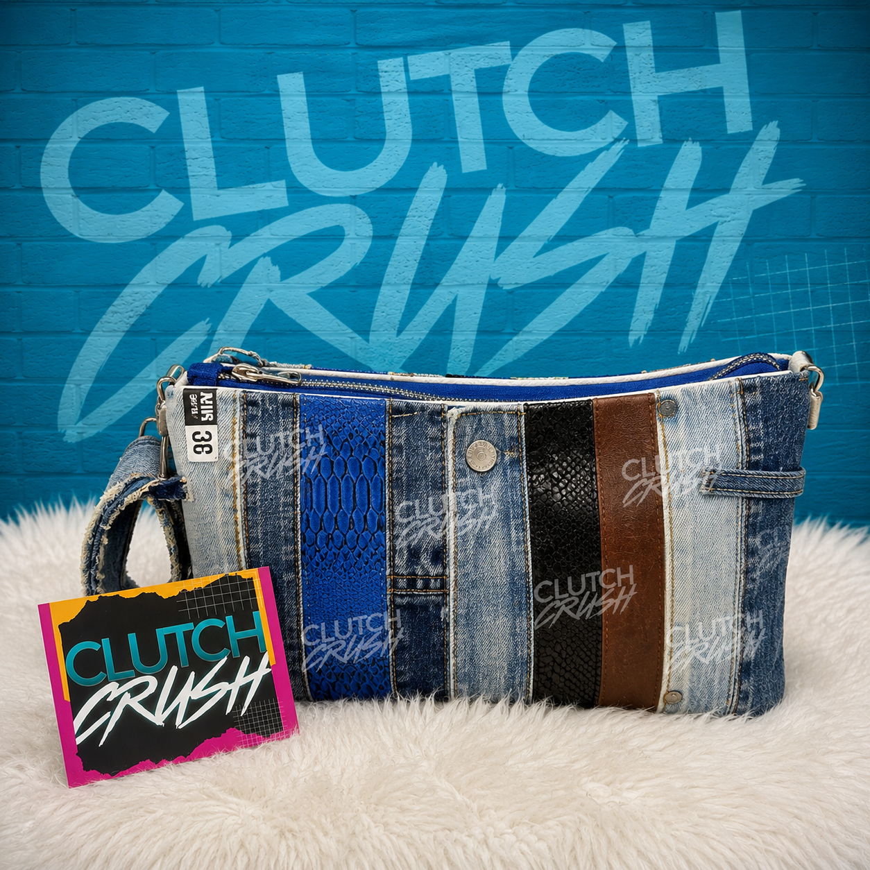 Funkdafied Denim Clutch