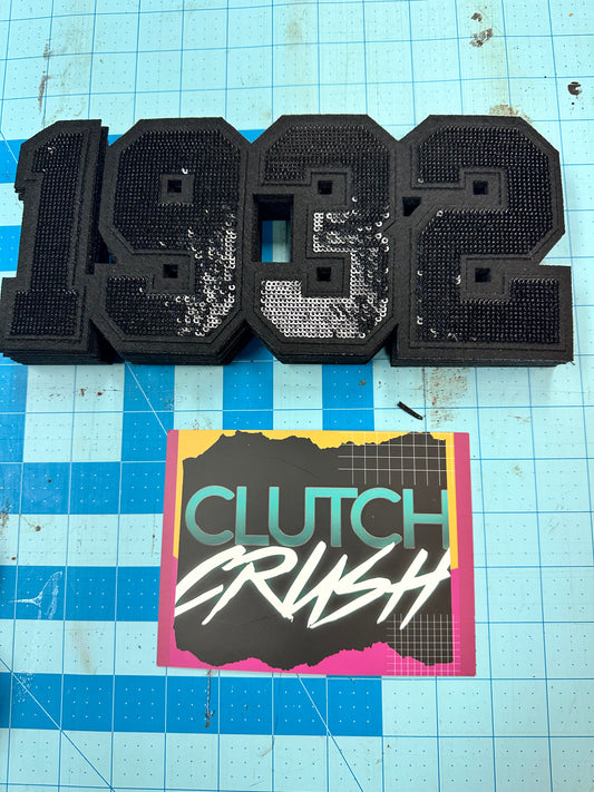1932 Black Sequin Patch