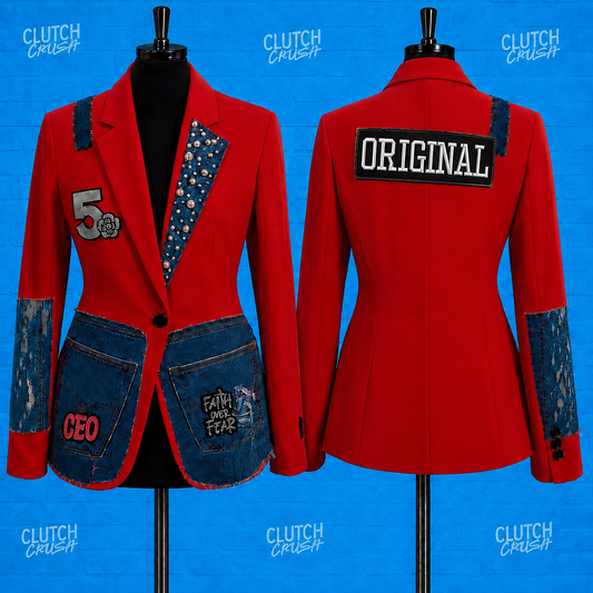 Red Pearls Blazer
